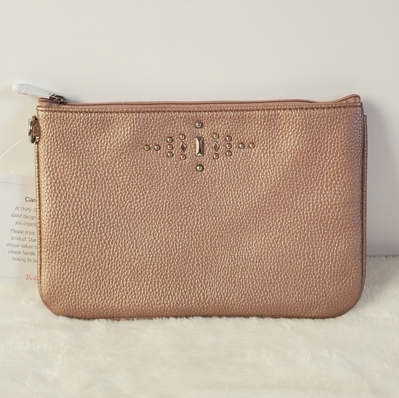 Jewell By Thirty-One Rubie Mini Rose Glow Pebble Gems Clutch Pouch NWT - Picture 1 of 15